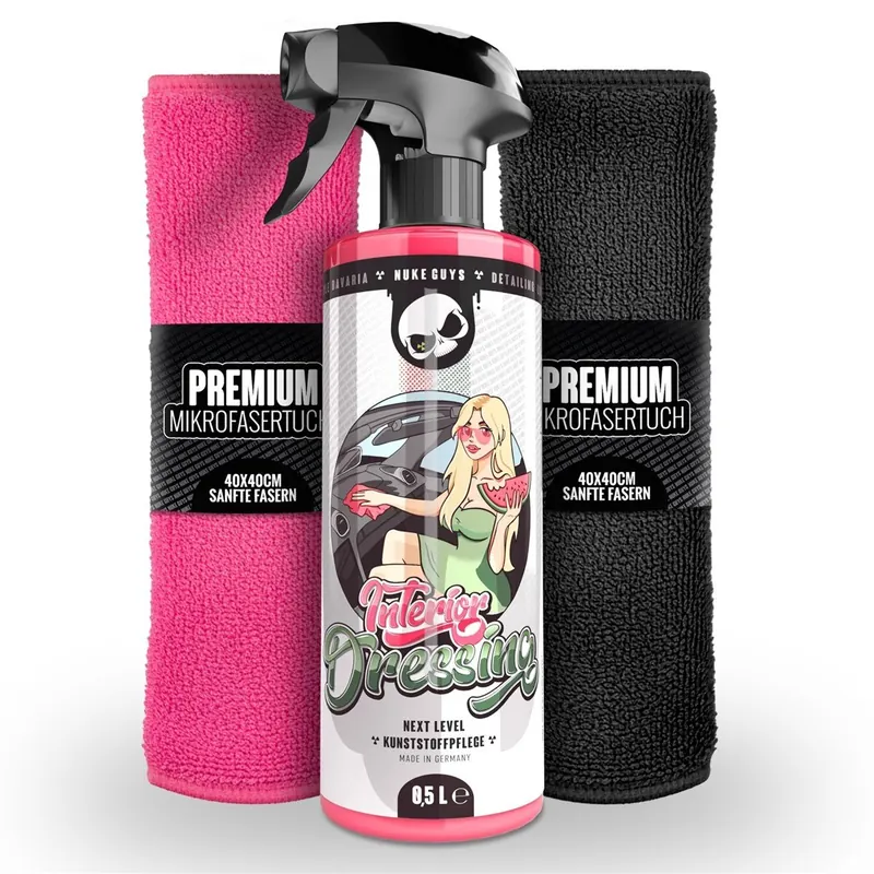 Nuke Guys Interior Dressing Set Seidenmatt 500ml + 2x Mikrofasertuch